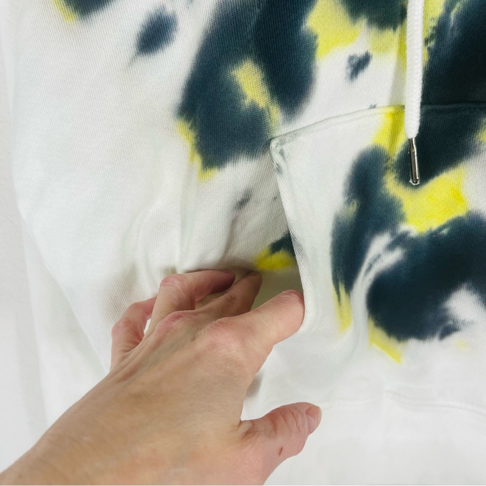 NWT Hudson Shrunken Hoodie in Electric Citron navy long sleeve - Picture 13 of 14